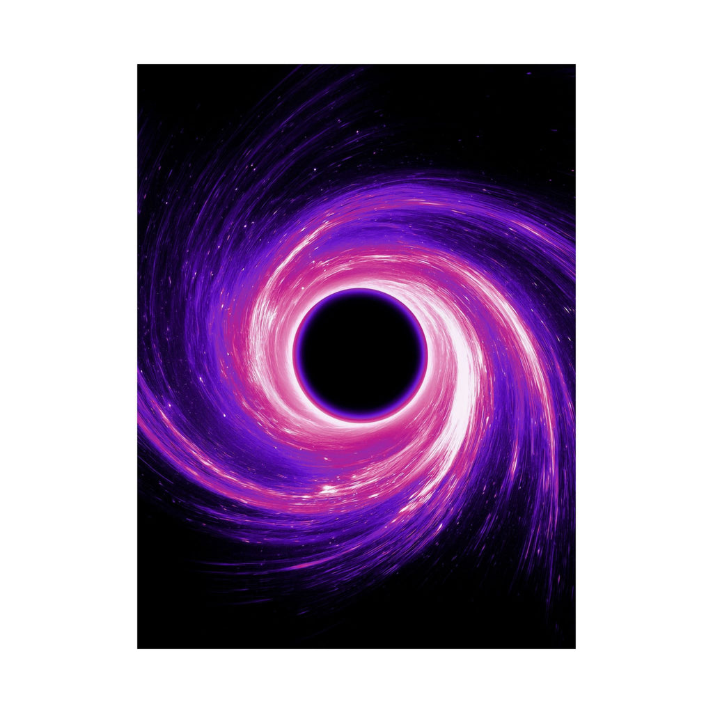 Purple Pink Wormhole Poster Print - Cosmic Vortex Art