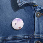 Mountain Spirit Pin - Fog Landscape Art Button