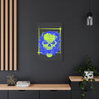 Skull of Mental Fire Canvas Wall Art - Psychedelic Gothic Decor