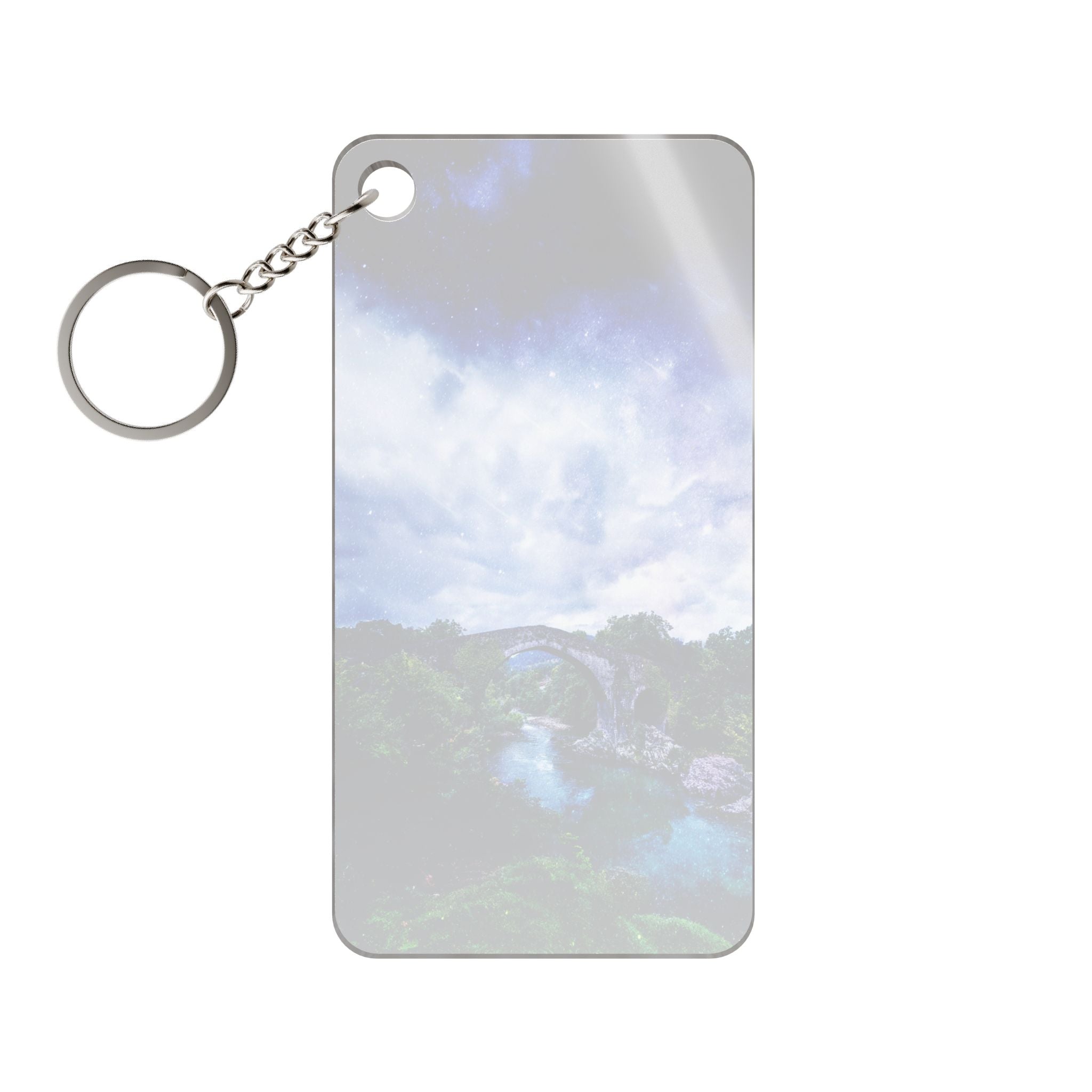 Enchanted Landscape Keychain - Fantasy Forest Acrylic Charm