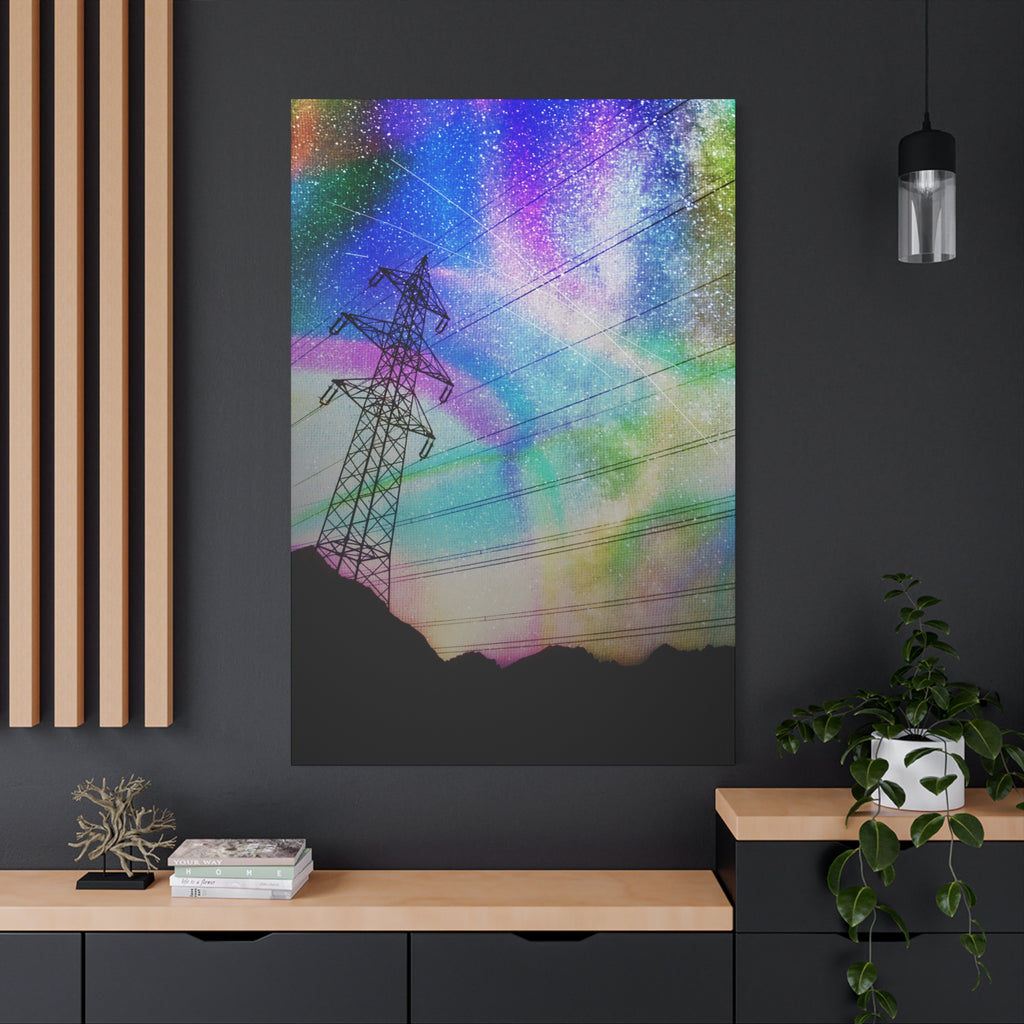 Solar Storm Canvas Wall Art - Vibrant Abstract Nebula Decor