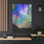 Solar Storm Canvas Wall Art - Vibrant Abstract Nebula Decor