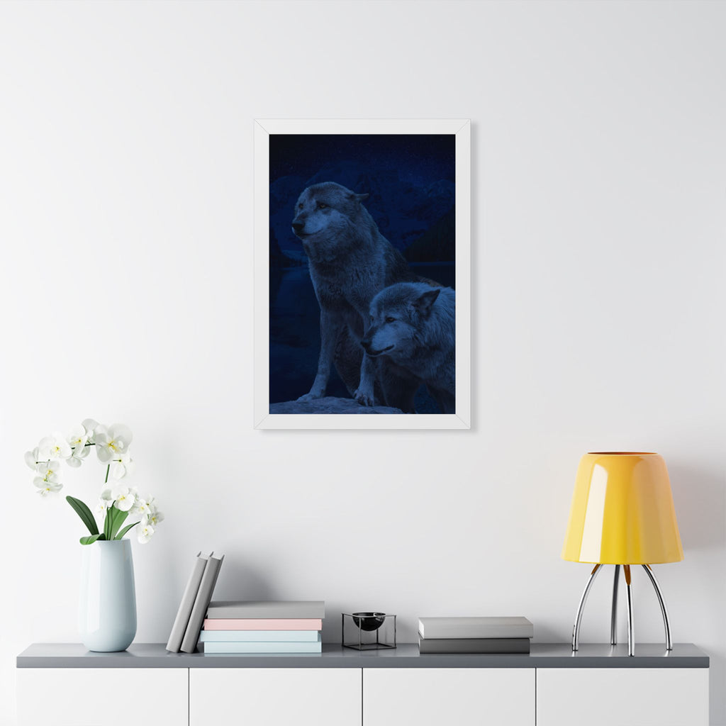 Wolf Pack Framed Vertical Poster - Premium Matte Art for Nature Lovers - Perfect Wall Decor for Home & Office