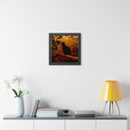 Spooky Cat in Tree Framed Poster - Halloween Wall Art