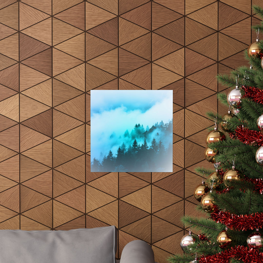 Blue Mountain Fog Poster - Misty Landscape Art Print