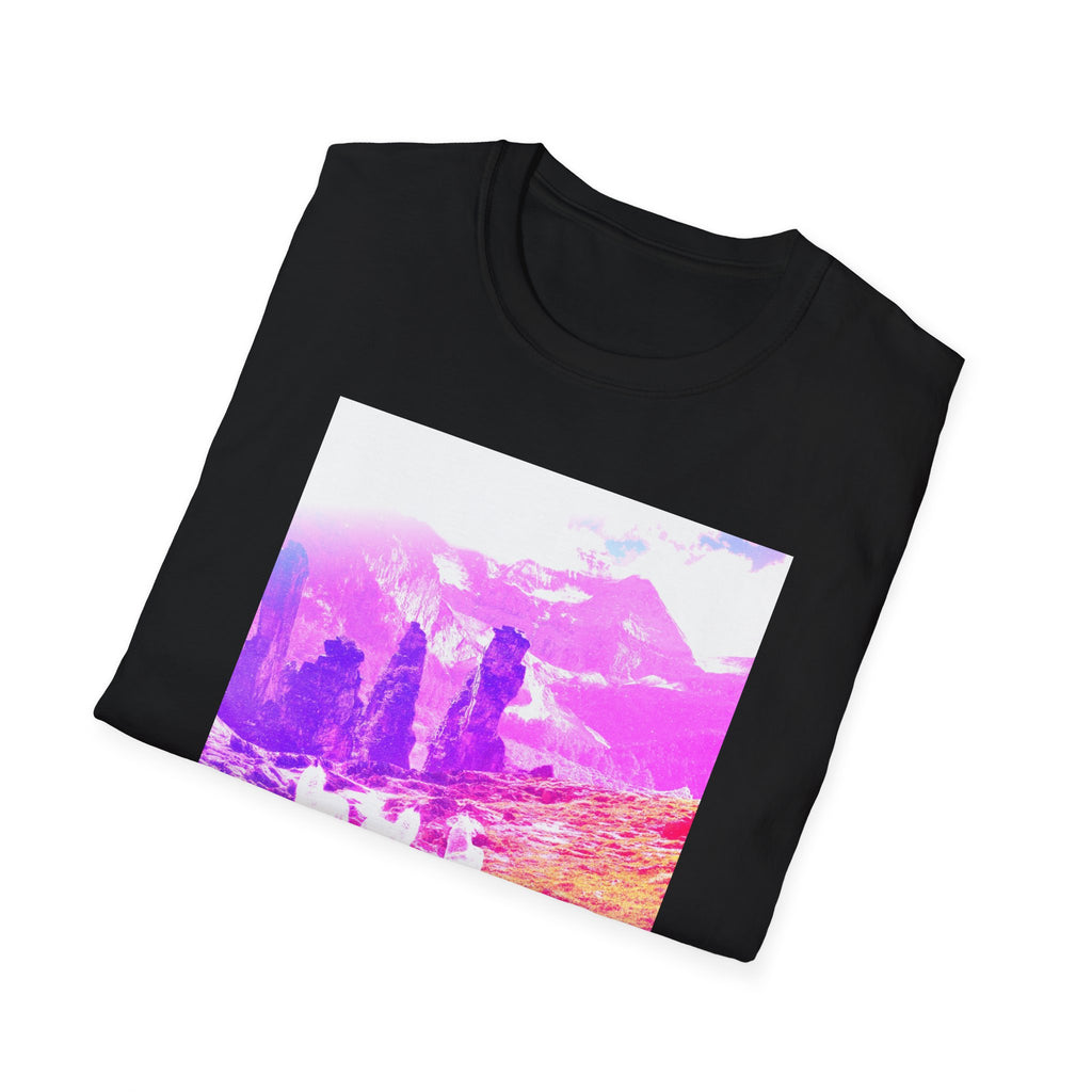 Spirit Wolf Mountain Path Graphic Tee - Group Wolves Mountain Shirt