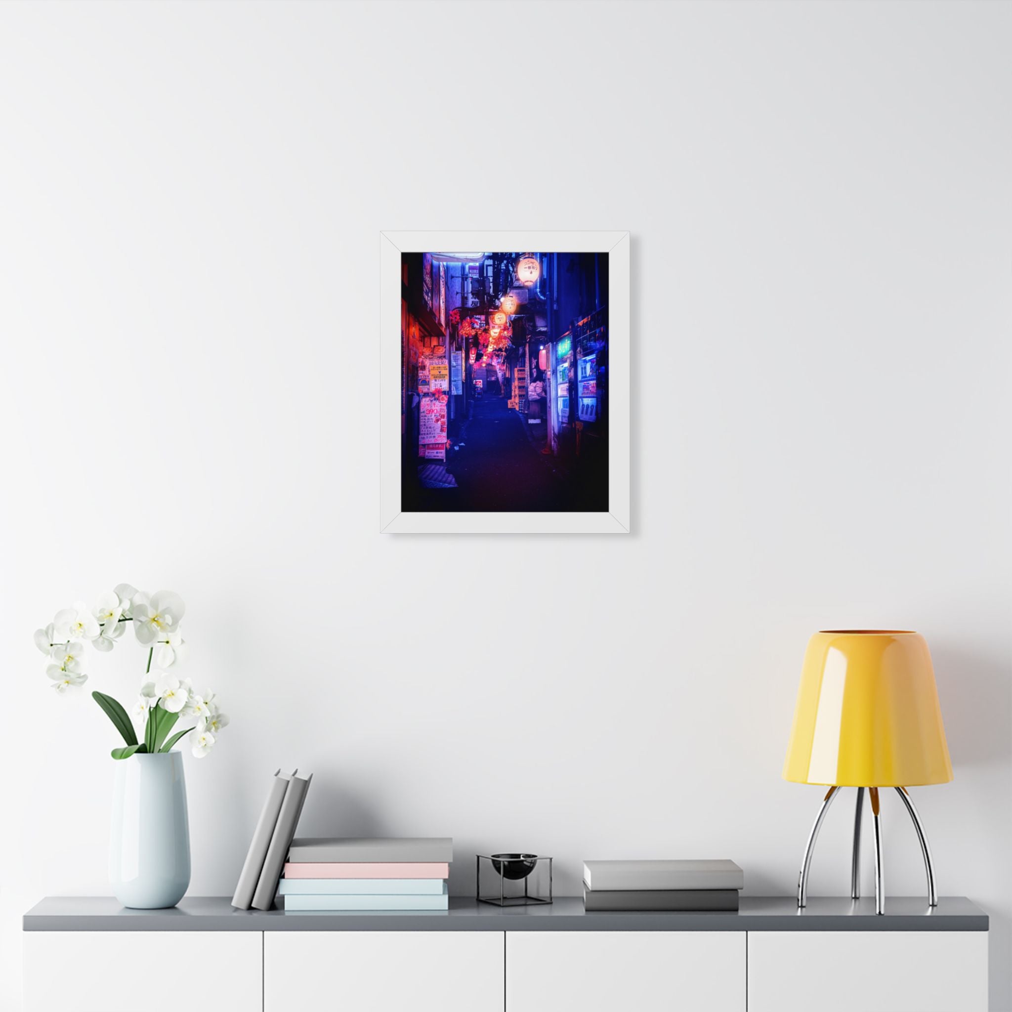 Japanese City Punk FX Poster - Neon Alleyway Cyberpunk Art Print
