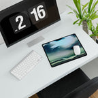 Sunset Space Mountains Retro Vaporwave Peaks Desk Mat Mousepad