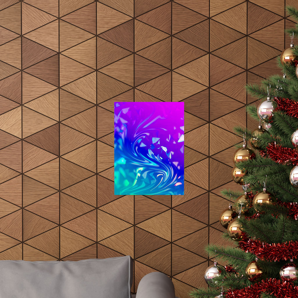 Trippy Holographic Matte Poster Print