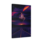 Abandoned City Canvas Wall Art - Sci-Fi Desert Ruins Decor