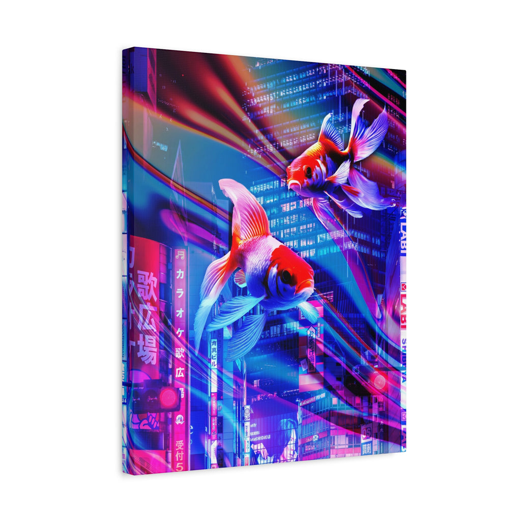 Japanese City Punk Special Edition Canvas Wall Art - Neon Japan Street