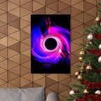 Purple Pink Wormhole Poster - Special Edition Cosmic Vortex Art