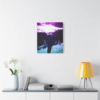 Winter Aurora Light Snowy Forest Canvas Art | Northern Lights Arctic Landscape Wall Decor
