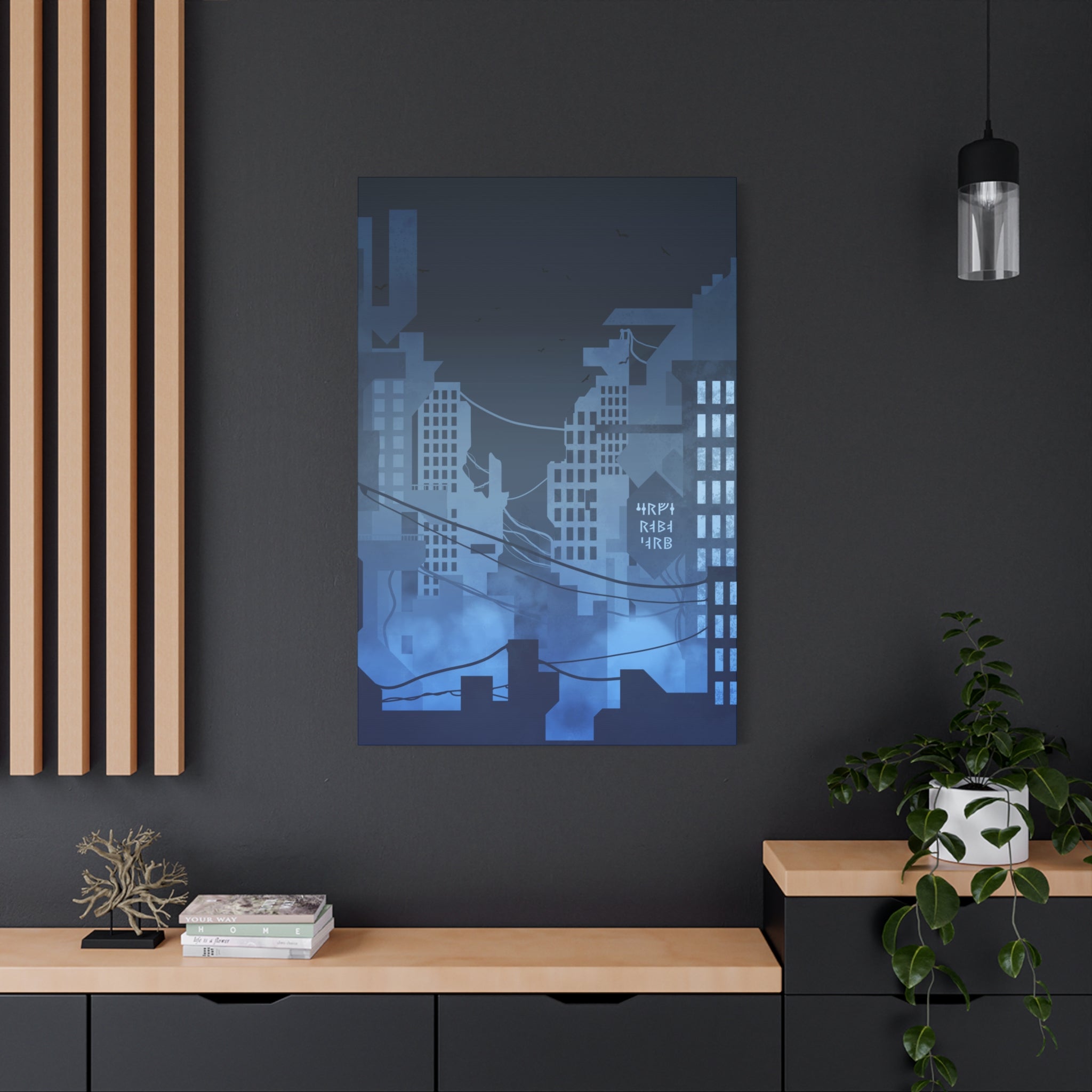 City Lights Nightscape Canvas Wall Art - Luminous Skyline Decor