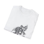 Astronaut in Clouds Retro Stamp Tee - Space Graphic Shirt