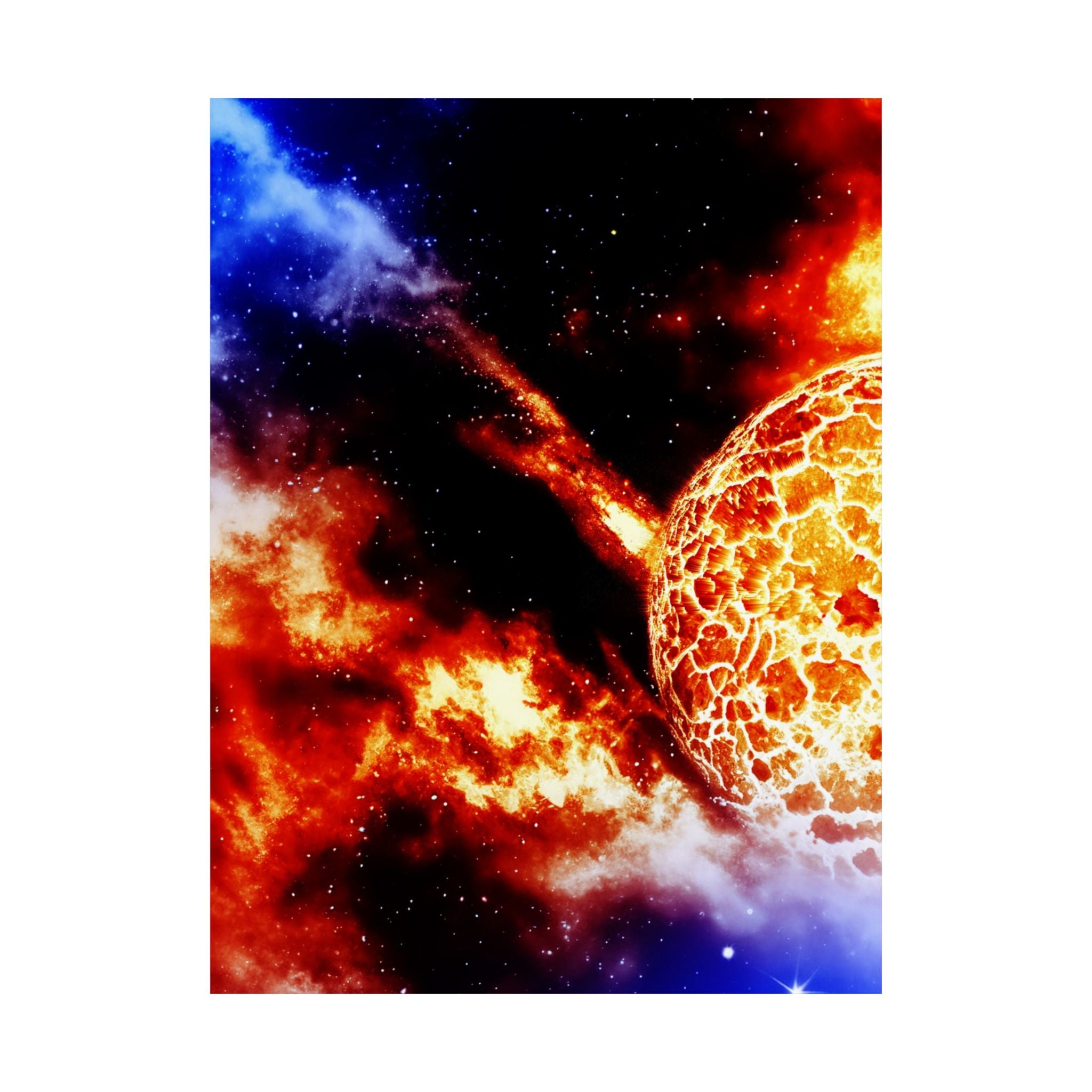 Solar Blast Poster - Cosmic Nebula Space Art Print