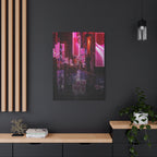 Japanese City Punk FX.3 Canvas Wall Art - Cyberpunk Tokyo Street Decor