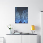 City Lights Nightscape Canvas Wall Art - Luminous Skyline Decor