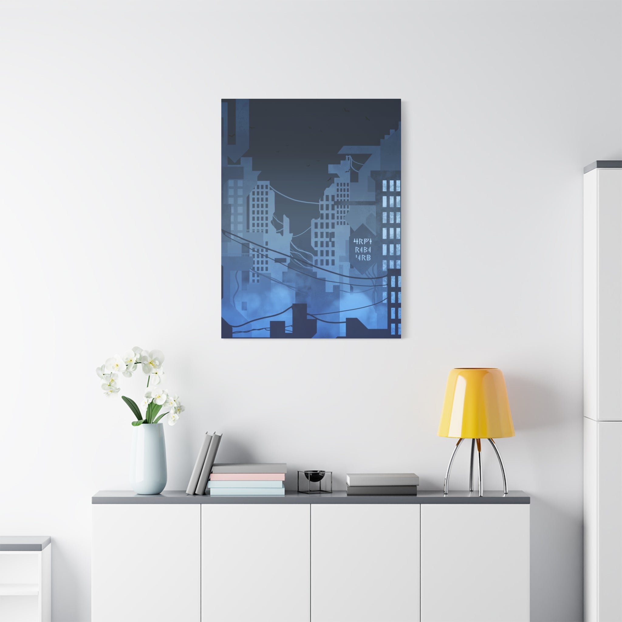 City Lights Nightscape Canvas Wall Art - Luminous Skyline Decor