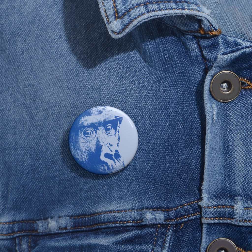 Educated Gorilla Pin - Reading Book Art Button