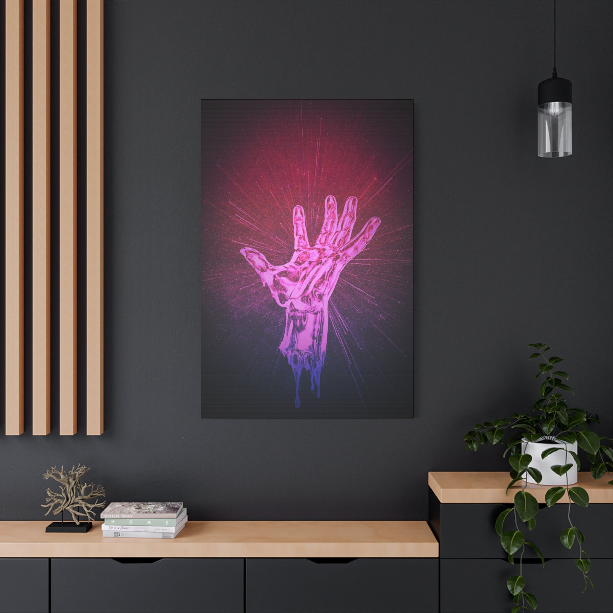 Hand of the Stars Galaxy Canvas Art - Mystical Astrology Wall Decor