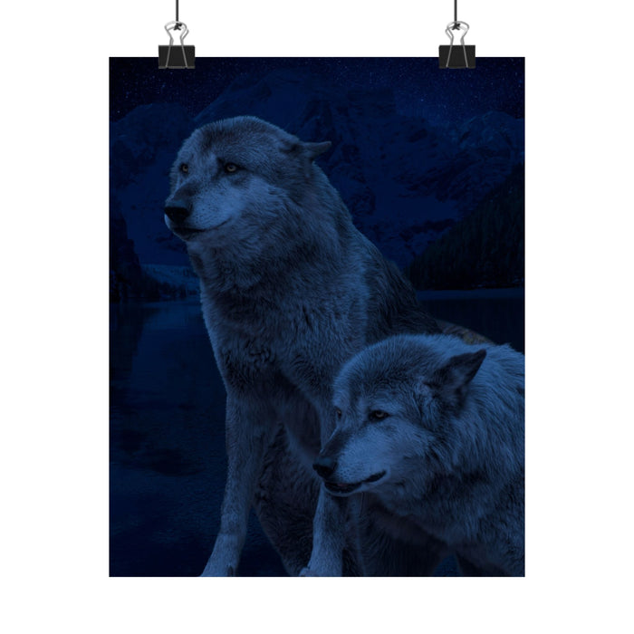 Wolf Pack Matte Vertical Posters - Stunning Wildlife Art for Nature Lovers - Perfect for Home & Office Decor