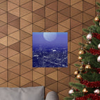 Nashville Skyline Poster - Aerial Sunset Cityscape Art Print