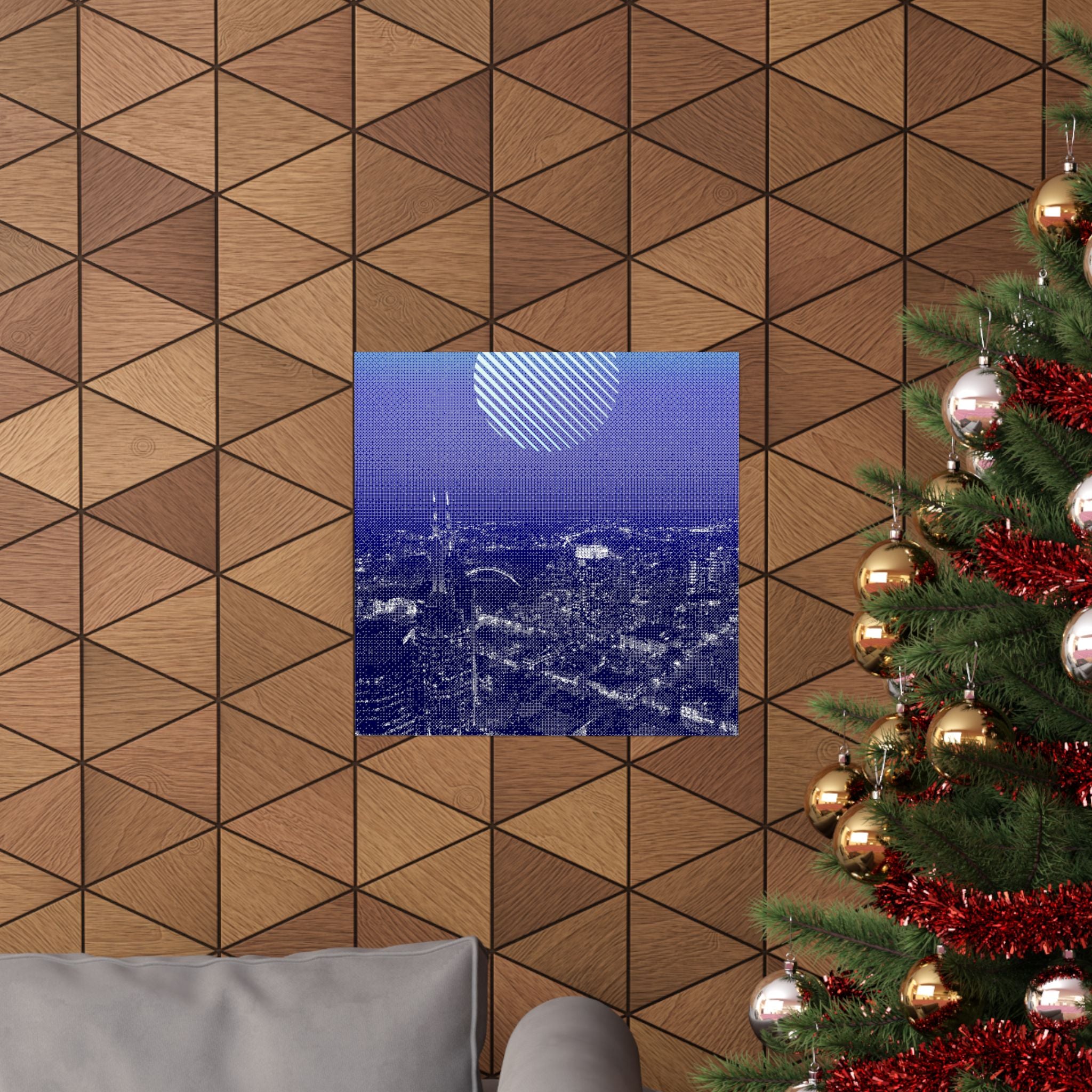 Nashville Skyline Poster - Aerial Sunset Cityscape Art Print