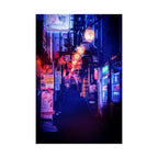 Japanese City Punk FX Poster Print - Neon Cyberpunk Alley Art