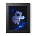 Scanline Spaceman Framed Poster - Retro CRT Astronaut Wall Art
