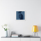 Grey Tabby Cat Framed Poster - Cute Pet Portrait Wall Art