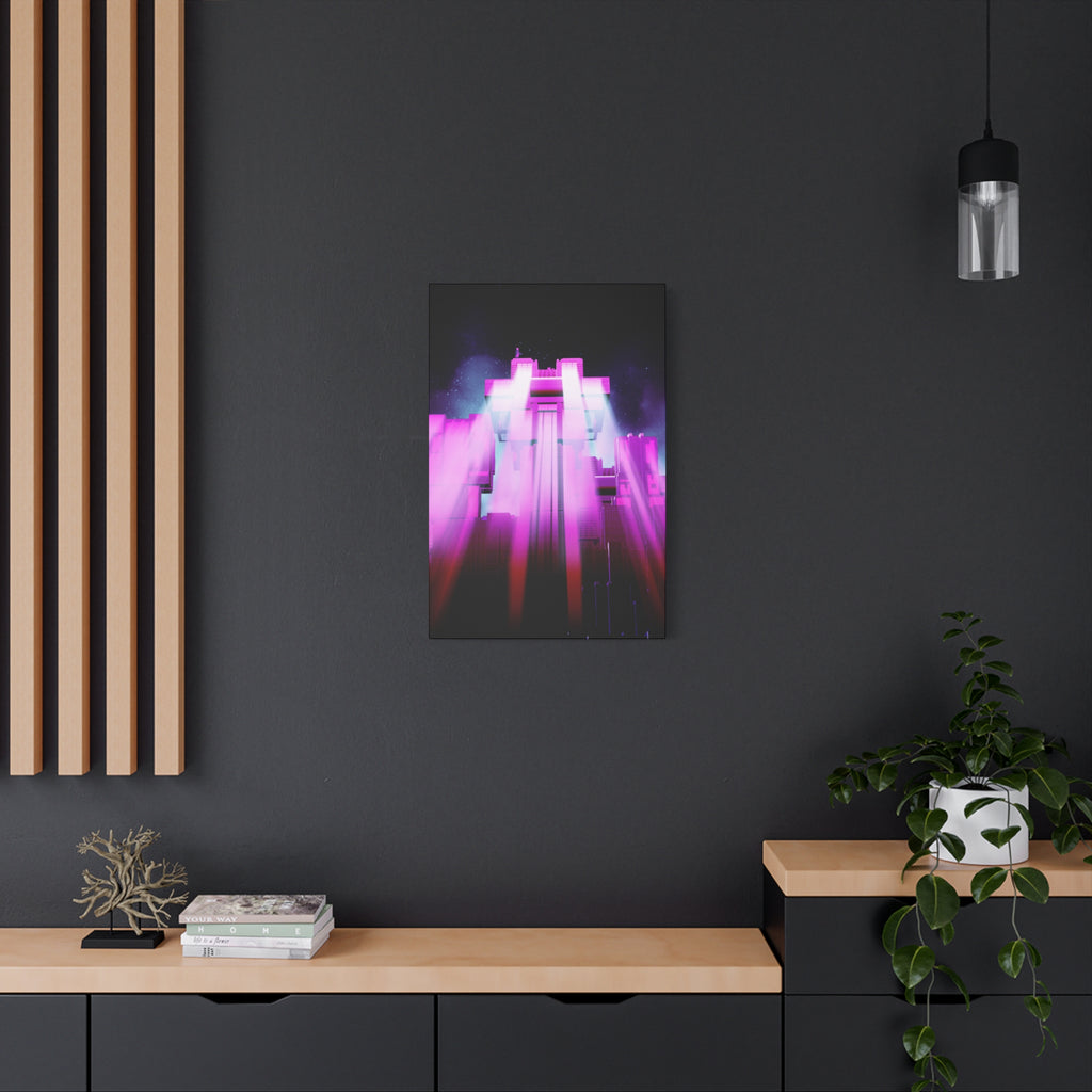 The City of Lights Vibrant Cityscape Canvas Art | Modern Neon Urban Skyline Wall Decor