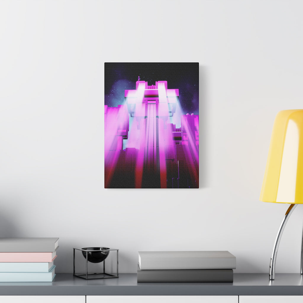 The City of Lights Vibrant Cityscape Canvas Art | Modern Neon Urban Skyline Wall Decor
