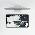 Space Paranoia Desk Mat - Dark Distorted Glitchy Scene Mouse Pad