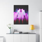 The City of Lights Vibrant Cityscape Canvas Art | Modern Neon Urban Skyline Wall Decor