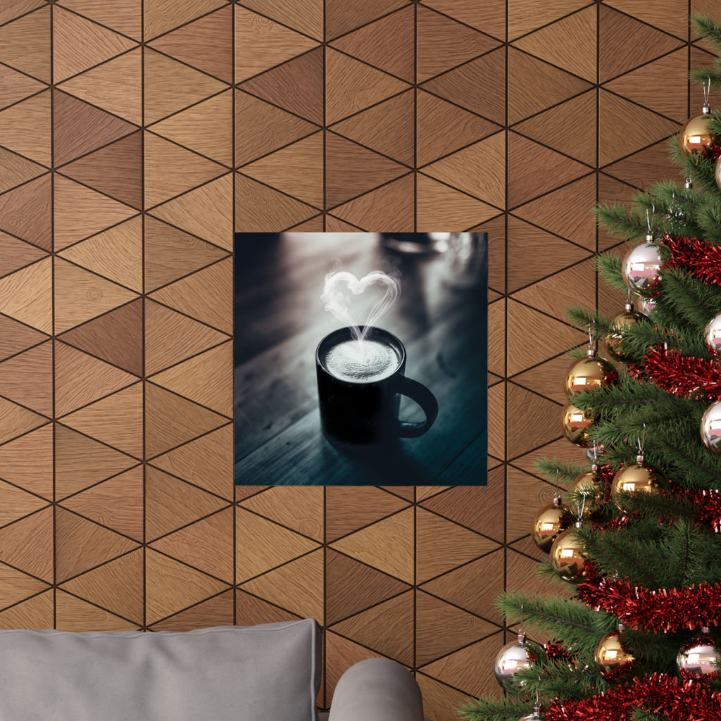 Coffee Love Poster Print - Cozy Cafe Aesthetic Art