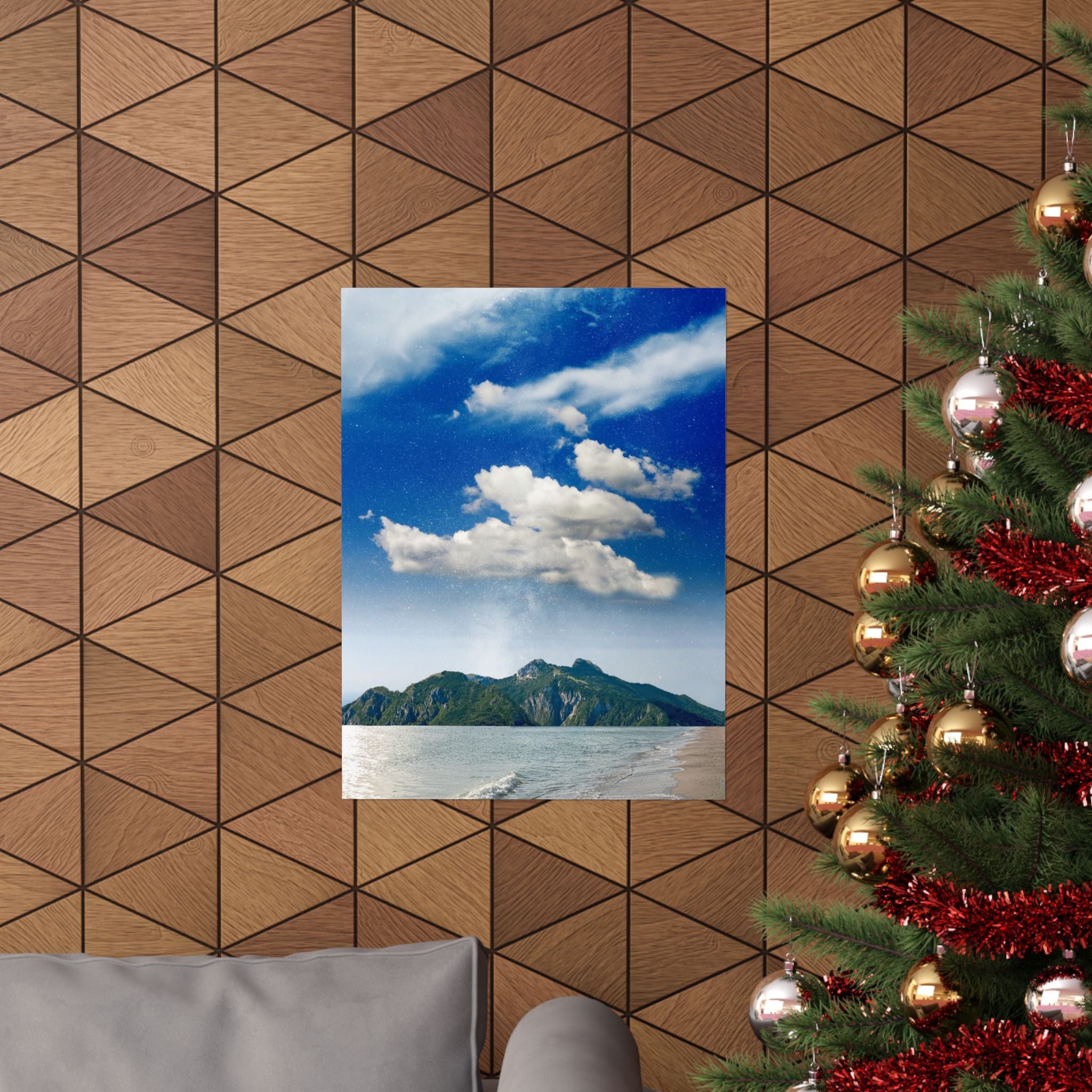 Star-Filled Shoreline Poster | Matte Vertical Art | Museum-Grade Quality | Perfect for Home & Office Decor