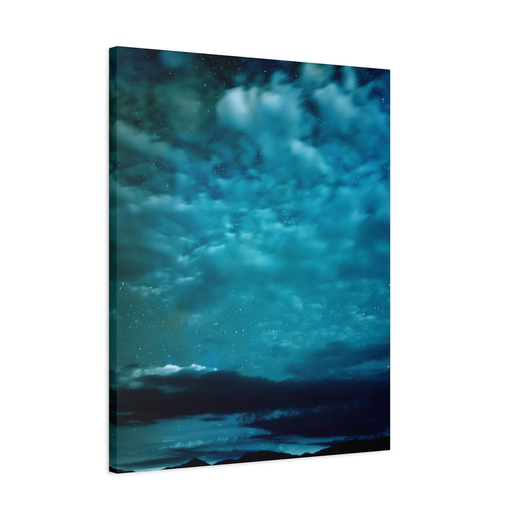 Serene Blue Sunrise Canvas Wall Art - Peaceful Misty Lake Decor