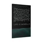 Life Is Worth It Canvas Wall Art - Abstract Symbolic Cyber Decor