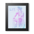 Lit Thinker Framed Poster - Psychedelic Abstract Portrait Wall Art