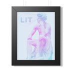 Lit Thinker Framed Poster - Psychedelic Abstract Portrait Wall Art