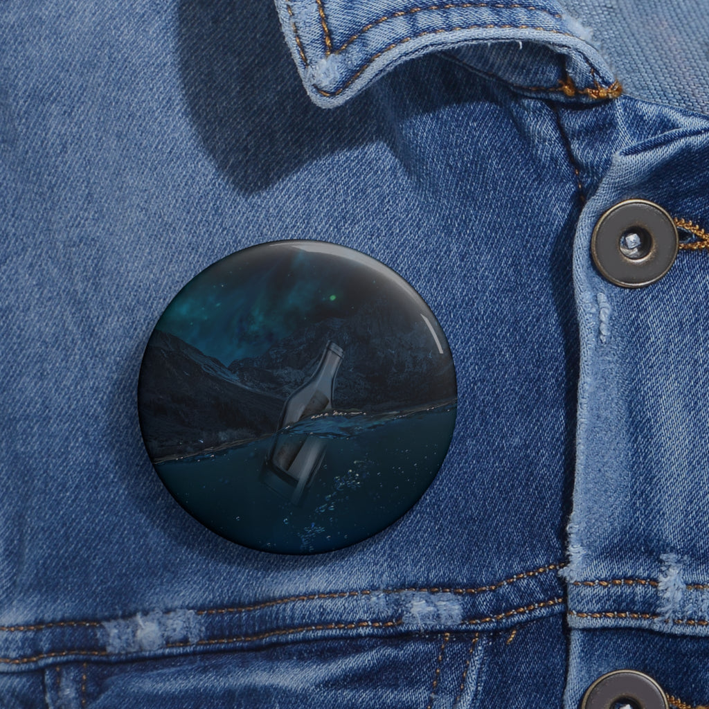Unknown Message In A Bottle Ocean Art Pin