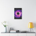 Neon Wave Horizon Canvas Wall Art - Retro 80s Cyberpunk Sunset