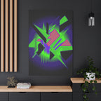 90s Paranoia Canvas Wall Art - Grunge Glitch Trippy Decor