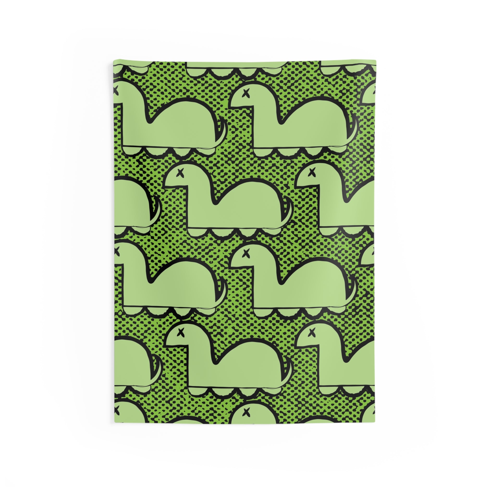 Dino Rampage Tapestry - Dinosaur City Attack Wall Hanging