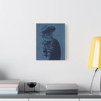 Grey Tabby Cat Canvas Wall Art - Cute Pet Portrait Decor