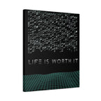 Life Is Worth It Canvas Wall Art - Abstract Symbolic Cyber Decor