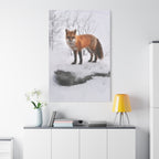 Spirit of the Fox Canvas Wall Art - Psychedelic Geometric Wildlife Decor