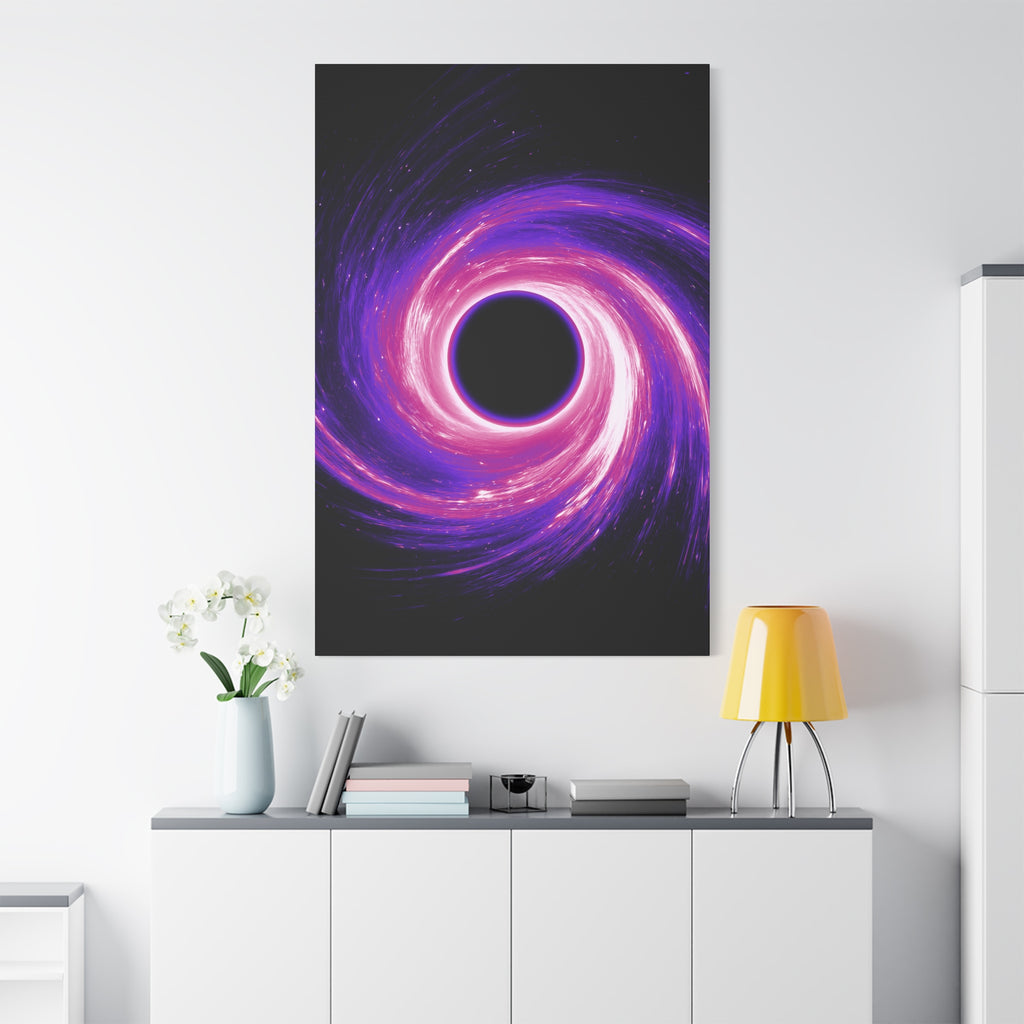 Neon Wave Horizon Canvas Wall Art - Retro 80s Cyberpunk Sunset