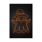 Cute Ghost Halloween Poster Print - Friendly Spooky Art